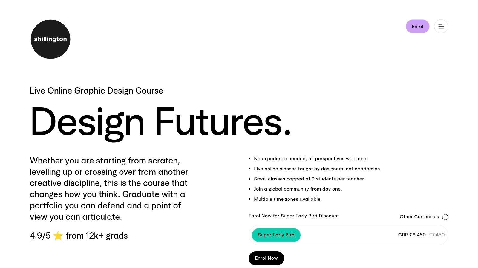 Shillington Education, Live Online Graphic Design Course